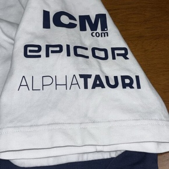 scuderia alphatauri shirt Navy White Men’s Tee Size XXL - Picture 5 of 11